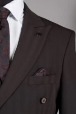 Exclusive Dark Brown Double-Breasted Suit - Image 4