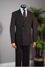 Exclusive Dark Brown Double-Breasted Suit - Image 2