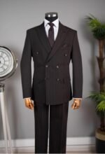 Exclusive Dark Brown Double-Breasted Suit - Image 3