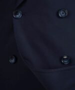 Navy Blue Slim Fit Double-Breasted Suit with Peak Lapels - Image 2