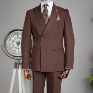 Limited Edition Brown Double-Breasted Suit